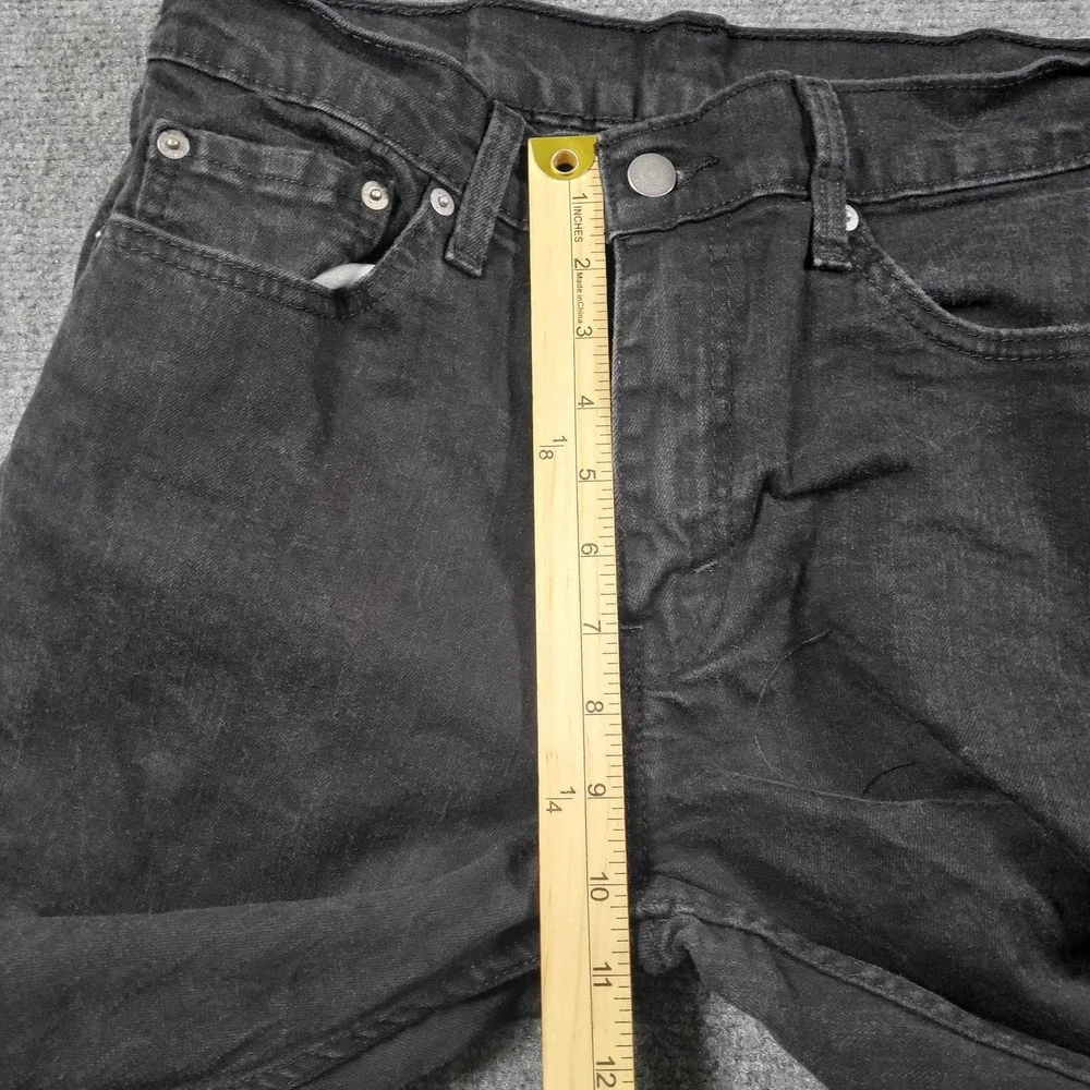 Levis 511 Jeans Mens (32x32 Label) Black Slim Fit Stretch‎ Denim Tapered Leg